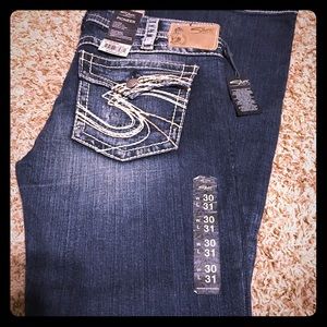 Women’s silver jeans